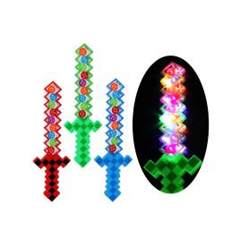 Jucarie sabie minecraft cu iluminare led si sunete, 46cm