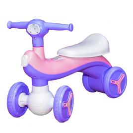 Bicicleta fara pedale cu 4 roti - roz