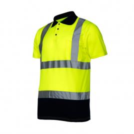 Tricou reflectorizant polo / verde - m