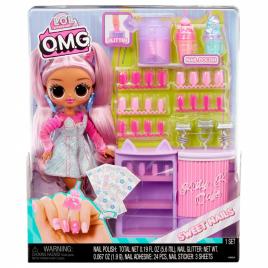 L.o.l. surprise! omg sweet nails kitty k cafÉ set papusa cu accesorii