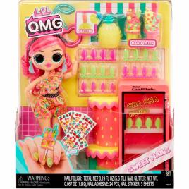 L.o.l. surprise! omg sweet nails pinky pops fruit shop set papusa cu accesorii