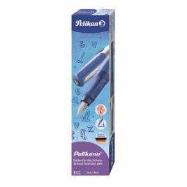 Stilou pelikano, penita l, grip ergonomic, pentru stangaci, 1 patron mare