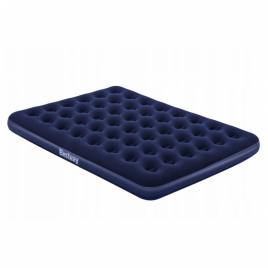 Saltea gonflabilă - dublă, velour - albastru - 203 x 152 x 22 cm