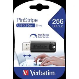Verbatim pinstripe usb 3.2 gen 1 - 256gb black