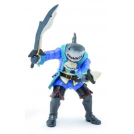 Papo figurina mutant rechin cu jacheta albastra