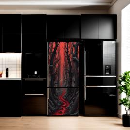 Folie imprimata color pentru decor frigider, dimensiune 200 x 90cm, model: