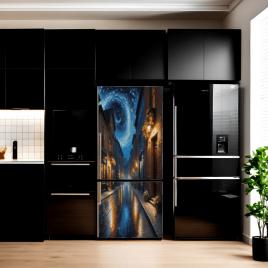 Folie imprimata color pentru decor frigider, dimensiune 200 x 90cm, model: