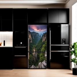 Folie imprimata color pentru decor frigider, dimensiune 200 x 90cm, model: