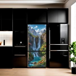 Folie imprimata color pentru decor frigider, dimensiune 200 x 90cm, model: