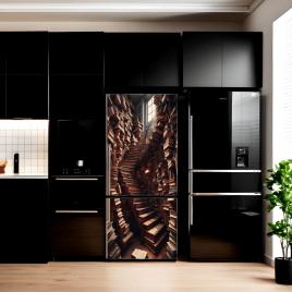 Folie imprimata color pentru decor frigider, dimensiune 200 x 90cm, model:
