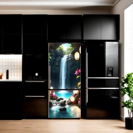 Folie imprimata color pentru decor frigider, dimensiune 200 x 90cm, model: