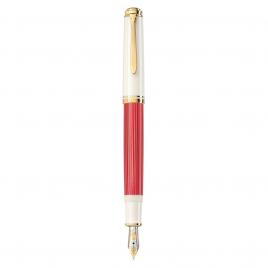 Stilou souveran m600 editie speciala red-white, penita ef aur 14k, accesorii