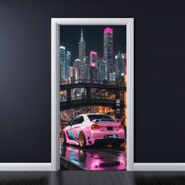 Folie imprimata color pentru decor usa, dimensiune 200 x 90cm, model: avx-dr05