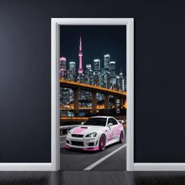 Folie imprimata color pentru decor usa, dimensiune 200 x 90cm, model: avx-dr06