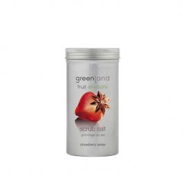 Sare exfolianta, Greenland, pentru corp cu capsuni si anason stelat, 400 gr