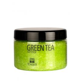 Sare exfolianta corporala cu ceai verde Treets, 450 ml