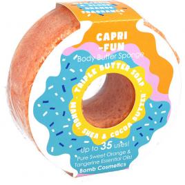 Gel de dus exfoliant cu burete Capri-Fun Donut Body Buffer, Bomb Cosmetics