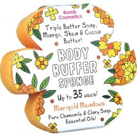 Gel de dus exfoliant cu burete Marigold Meadows Body Buffer, Bomb Cosmetics