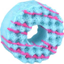 Gel de dus exfoliant cu burete Sugar Junkie Donut Body Buffer, Bomb Cosmetics