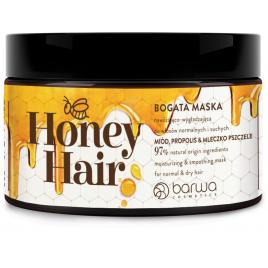 Masca par Honey Hair pentru par normal si uscat, cu laptisor de matca, miere si propolis Barwa Cosmetics 220 ml