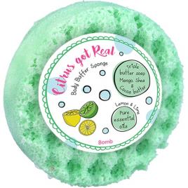 Sapun cu burete pentru masaj Citrus Got Real, Bomb Cosmetics