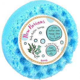 Sapun cu burete pentru masaj New Horizons, Bomb Cosmetics