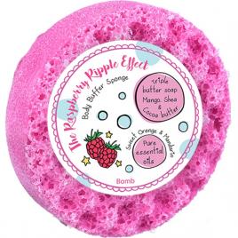 Sapun cu burete pentru masaj Raspberry Ripple Effect, Bomb Cosmetics