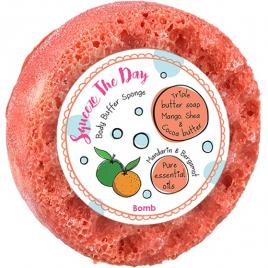 Sapun cu burete pentru masaj Squeeze The Day, Bomb Cosmetics