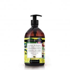 Sapun lichid regenerant, cu bergamota si aloe vera, Barwa Natural Expert 500 ml