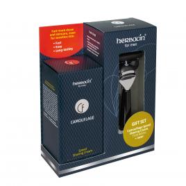 Set Camouflage pentru barbati cu aparat de ras, Herbacin, 280 g
