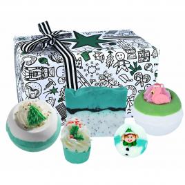 Set bile de baie A White Christmas, 5 produse, Bomb Cosmetics