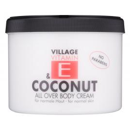 Crema de corp Village cu vitamina E si cocos, 500 ml