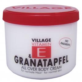 Crema de corp Village cu vitamina E si rodie, 500 ml