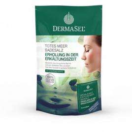 Sare de baie Dermasel de la Marea Moarta cu eucalipt si mentol, 400 g + 20 ml