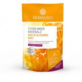 Sare de baie Dermasel de la Marea Moarta cu lapte si miere, 400 g + 20 ml