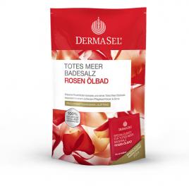 Sare de baie Dermasel de la Marea Moarta cu ulei de trandafir, 400 g + 20 ml