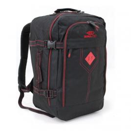 Rucsac de calatorie, bagaj mana avion, negru cu rosu, 40x25x20 cm, Bordlite JBBP279