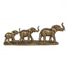 Figurine din polirasina auriu antic elefanti 45 cm x 9 cm x 17 h
