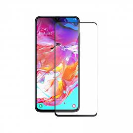 Folie de sticla Full Glue pentru Samsung Galaxy A70 GloMax 5D Negru lipici pe toata suprafata