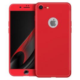Husa GloMax FullBody Red pentru Apple iPhone 8 cu folie de sticla inclusa