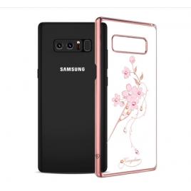 Husa GloMax pentru Samsung Galaxy Note 8 design Cristale Swarovski - Rose-Gold