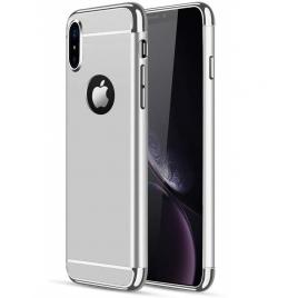 Husa pentru Apple iPhone X GloMax 3in1 PerfectFit Silver