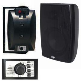 Set 2 boxe sonorizare linie 4 inch 100v 20w negru bst