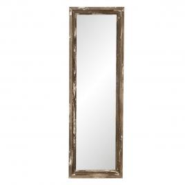 Oglinda de perete cu rama din lemn maro antichizat 22 cm x 3 cm x 70 h
