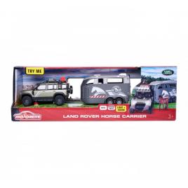 Majorette land rover cu remorca pentru cai