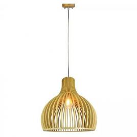 Pendul tavan din lemn e27 max 60w d45 x 45cm