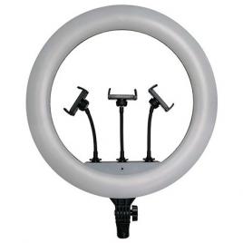 Selfie ring light 55w cu trepied si suport 3 telefoane
