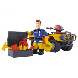 Atv simba fireman sam, sam mercury quad cu figurina sam si accesorii