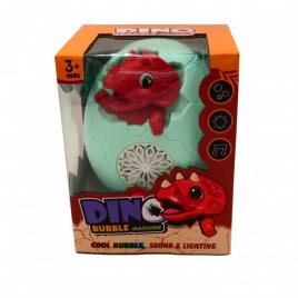 Jucarie dinozaur interactiva de facut baloane de sapun, pentru copii, maro, cu lumini si sunete 11x 9x13 cm