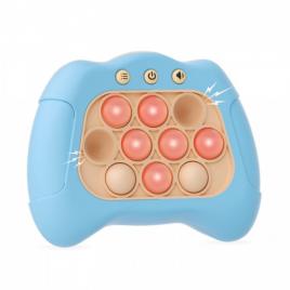 Jucarie pop it interactiva pentru copii, antistres, cu sunete si lumini model poppy pop, plastic, bleo